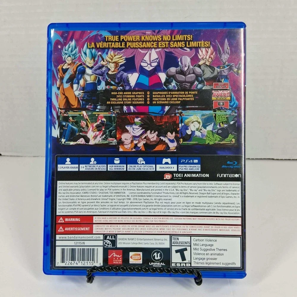 Dragon Ball FighterZ Sony PlayStation 4 PS4 2018‎ Bandai Namco Fighting Game